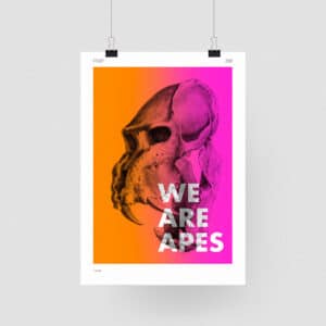 Designposter we are apes color